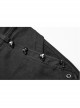 Metal Buckle Eyelet Hasp Ghost Head Rivet Decoration Black Punk Trousers