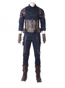 Avengers Infinity War Captain America Steve Rogers Battle Suit Halloween Cosplay Costume Full Set