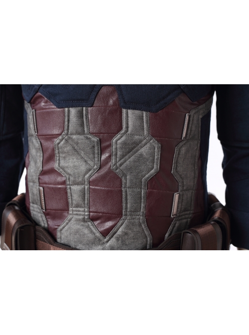 Avengers Infinity War Captain America Steve Rogers Battle Suit Halloween Cosplay Costume Full Set