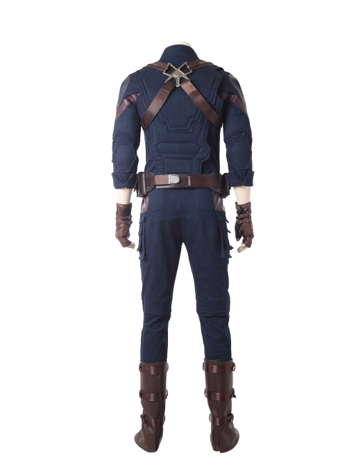 Avengers Infinity War Captain America Steve Rogers Battle Suit Halloween Cosplay Costume Full Set