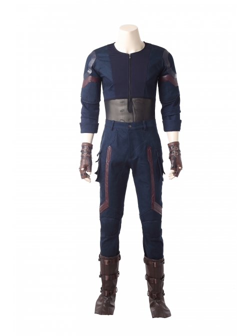 Avengers Infinity War Captain America Steve Rogers Battle Suit Halloween Cosplay Costume Full Set