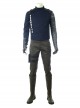 Avengers Infinity War Winter Soldier Bucky Barnes Navy Blue Top Battle Suit Halloween Cosplay Costume Full Set