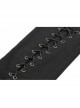 Black Lace-Up Rivet Skull Buckle Punk Tight Pants