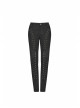 Black Lace-Up Rivet Skull Buckle Punk Tight Pants