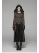 Black Lace-Up Rivet Skull Buckle Punk Tight Pants