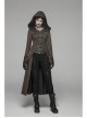 Black Lace-Up Rivet Skull Buckle Punk Tight Pants