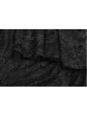 Black Knit Lace-Up Splice Frill Lace Gothic Horn Leggings