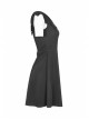 Gothic Female Dark Bat Collar High Waist Dress