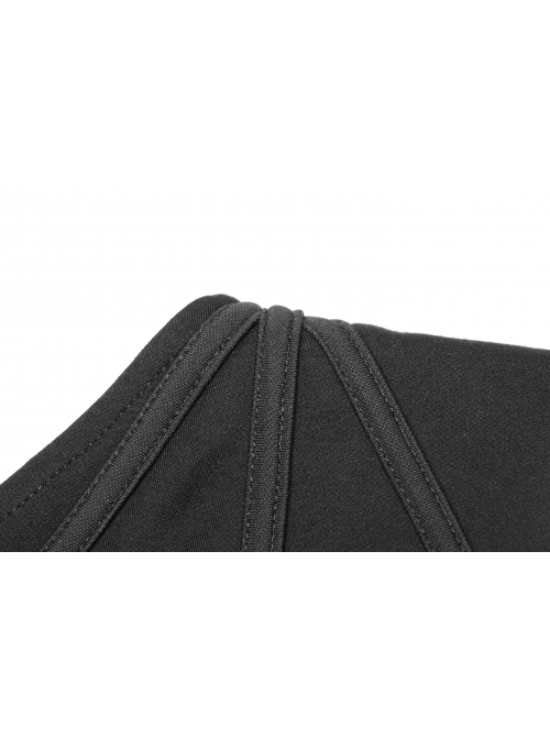 Gothic Female Dark Bat Collar High Waist Dress