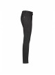 Vertical Knitted Waist Metal Buckle Leather Hasp Black Gothic Trousers