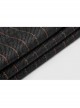 Vertical Knitted Waist Metal Buckle Leather Hasp Black Gothic Trousers