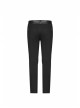 Twill Fabric Coarse Grain Skull Button Metal Buckle Leather Loop Black Punk Trousers