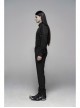 Dark Jacquard Waist Lace-Up Metal Swallow Decoration Side Lace Pattern Black Gothic Suit Trousers