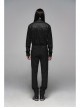 Dark Jacquard Waist Lace-Up Metal Swallow Decoration Side Lace Pattern Black Gothic Suit Trousers