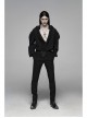 Dark Jacquard Waist Lace-Up Metal Swallow Decoration Side Lace Pattern Black Gothic Suit Trousers