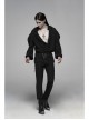 Dark Jacquard Waist Lace-Up Metal Swallow Decoration Side Lace Pattern Black Gothic Suit Trousers