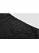 Dark Jacquard Waist Lace-Up Metal Swallow Decoration Side Lace Pattern Black Gothic Suit Trousers