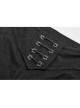 Dark Jacquard Waist Lace-Up Metal Swallow Decoration Side Lace Pattern Black Gothic Suit Trousers
