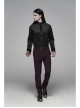 Dark Jacquard Waist Lace-Up Metal Swallow Decoration Side Lace Pattern Wine Red Gothic Suit Trousers