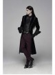 Dark Jacquard Waist Lace-Up Metal Swallow Decoration Side Lace Pattern Wine Red Gothic Suit Trousers