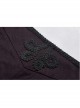 Dark Jacquard Waist Lace-Up Metal Swallow Decoration Side Lace Pattern Wine Red Gothic Suit Trousers