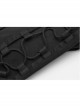 Side Hollow-Out Lace-Up Metal Skull Button Black Punk Tight Pants