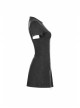 Steam Punk Female Black Elastic Slim Fitting Metal Zipper Dress