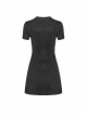 Steam Punk Female Black Elastic Slim Fitting Metal Zipper Dress
