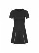 Steam Punk Female Black Elastic Slim Fitting Metal Zipper Dress