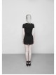 Steam Punk Female Black Elastic Slim Fitting Metal Zipper Dress