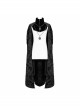 Removable Chain Pendant Short Front And Long Back Gothic Pattern  Black Cloak