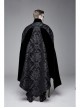 Removable Chain Pendant Short Front And Long Back Gothic Pattern  Black Cloak
