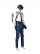 Playerunknown's Battlegrounds Men Role White Shirt Suit Halloween Cosplay Costume Full Set