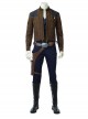 Star Wars Han Solo Brown Jacket Suit Halloween Cosplay Costume Full Set