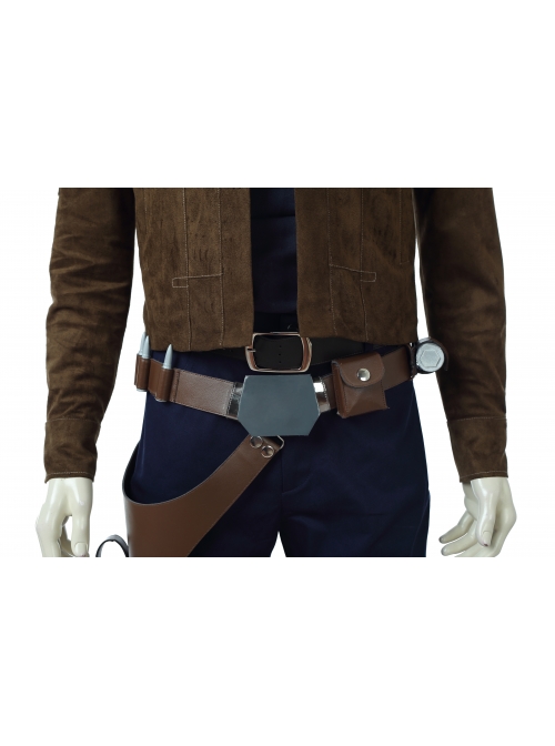 Star Wars Han Solo Brown Jacket Suit Halloween Cosplay Costume Full Set