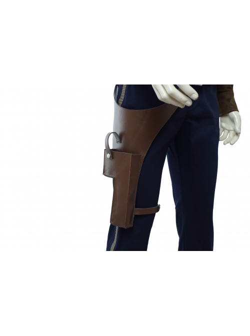 Star Wars Han Solo Brown Jacket Suit Halloween Cosplay Costume Full Set