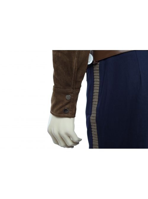 Star Wars Han Solo Brown Jacket Suit Halloween Cosplay Costume Full Set
