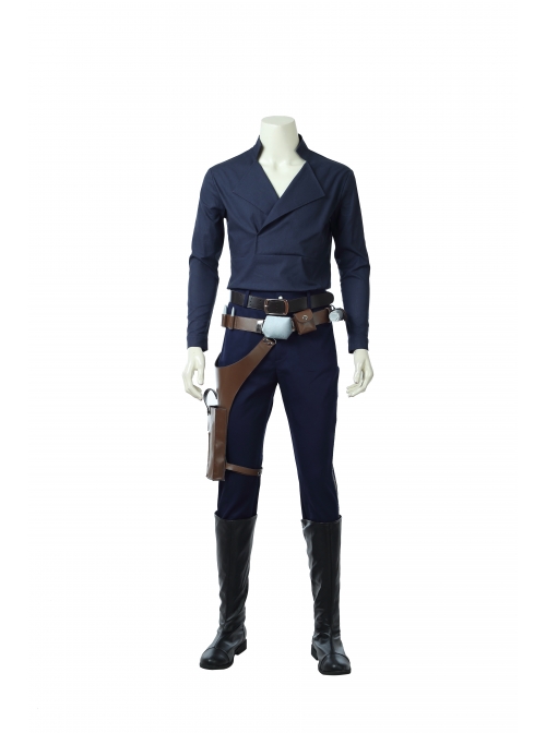 Star Wars Han Solo Brown Jacket Suit Halloween Cosplay Costume Full Set