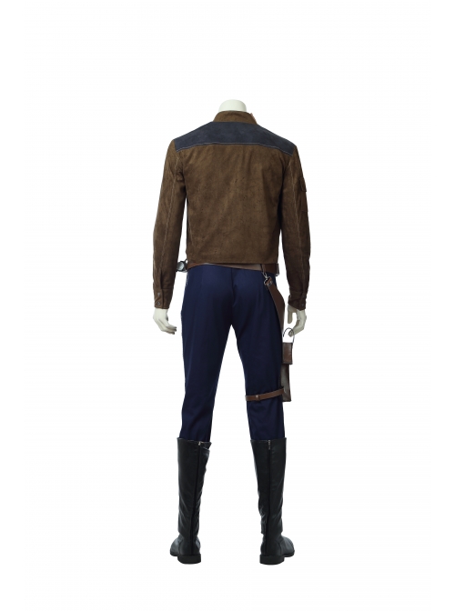 Star Wars Han Solo Brown Jacket Suit Halloween Cosplay Costume Full Set