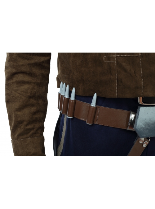 Star Wars Han Solo Brown Jacket Suit Halloween Cosplay Costume Full Set
