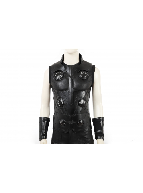 Avengers Infinity War Thor Thor Odinson Halloween Cosplay Costume Black Vest Suit Full Set