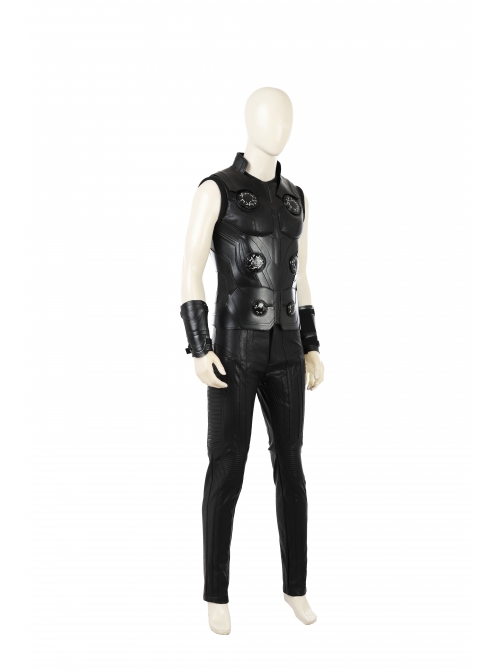 Avengers Infinity War Thor Thor Odinson Halloween Cosplay Costume Black Vest Suit Full Set