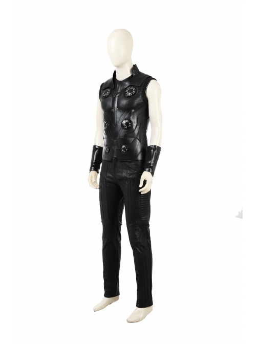 Avengers Infinity War Thor Thor Odinson Halloween Cosplay Costume Black Vest Suit Full Set