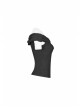 Chest Positioning Flower Pattern Off-Shoulder Black Gothic Knit Short T-Shirt