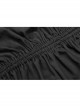 Chest Metal D-Buckle Rivet Woven Strap Lace-Up Hem Black Punk Knit Camisole