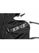 Chest Metal D-Buckle Rivet Woven Strap Lace-Up Hem Black Punk Knit Camisole