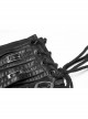Black Woolen Waist Metal Buckle PU Leather Hasp Lace-Up Side Slit Punk Kilt