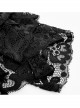 Black Gem Pendant Frill Lace Gothic Neckties