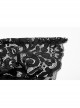 Black Gem Pendant Frill Lace Gothic Neckties