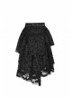 Black Gem Pendant Frill Lace Gothic Neckties